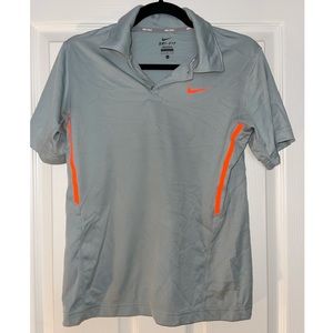 Gray and orange dry fit polo
